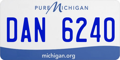 MI license plate DAN6240