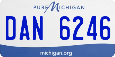 MI license plate DAN6246