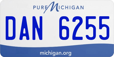 MI license plate DAN6255