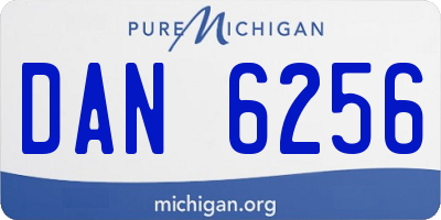 MI license plate DAN6256
