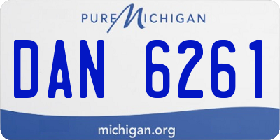 MI license plate DAN6261