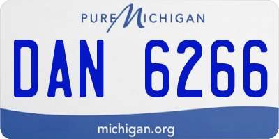MI license plate DAN6266
