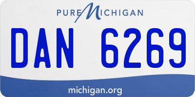 MI license plate DAN6269