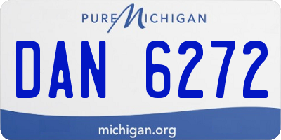 MI license plate DAN6272