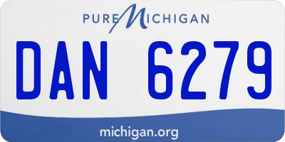 MI license plate DAN6279