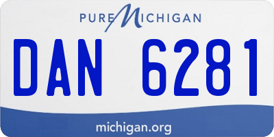 MI license plate DAN6281