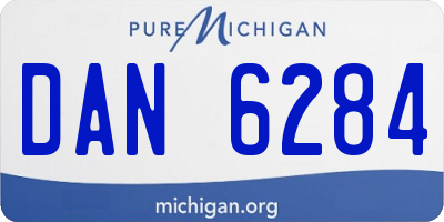 MI license plate DAN6284