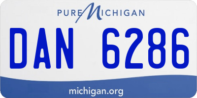 MI license plate DAN6286
