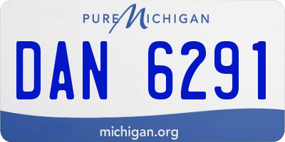 MI license plate DAN6291