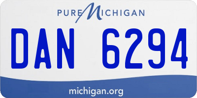 MI license plate DAN6294
