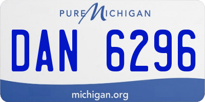 MI license plate DAN6296
