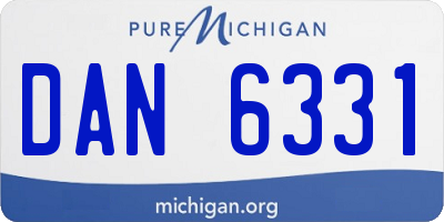 MI license plate DAN6331