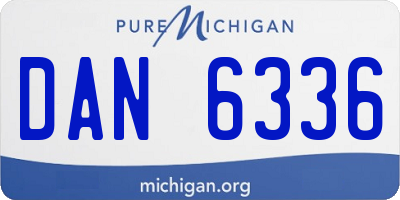 MI license plate DAN6336