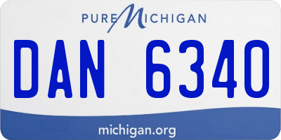 MI license plate DAN6340