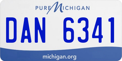MI license plate DAN6341