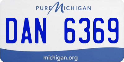 MI license plate DAN6369
