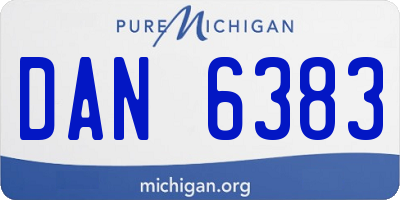 MI license plate DAN6383