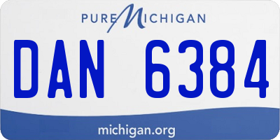 MI license plate DAN6384