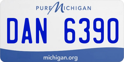 MI license plate DAN6390
