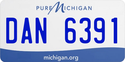 MI license plate DAN6391