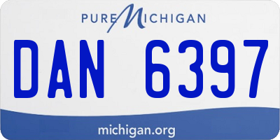MI license plate DAN6397