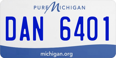 MI license plate DAN6401