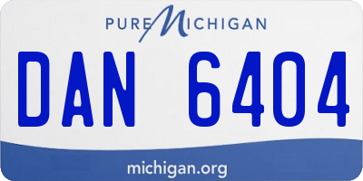 MI license plate DAN6404