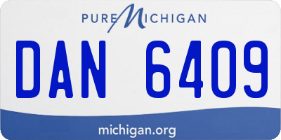 MI license plate DAN6409