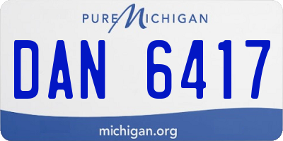 MI license plate DAN6417