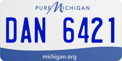MI license plate DAN6421