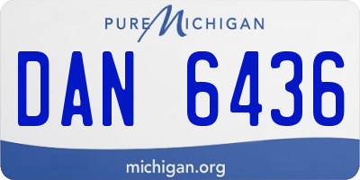 MI license plate DAN6436