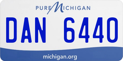 MI license plate DAN6440