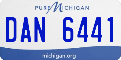 MI license plate DAN6441