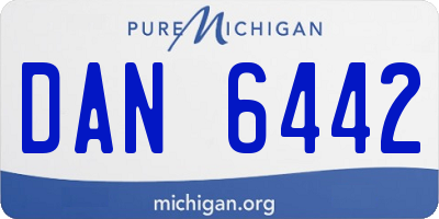 MI license plate DAN6442