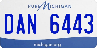 MI license plate DAN6443