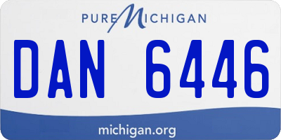 MI license plate DAN6446