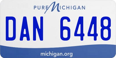 MI license plate DAN6448