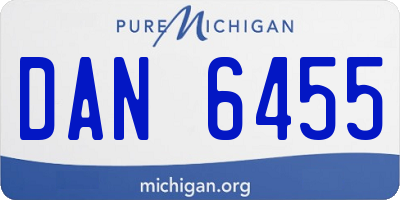 MI license plate DAN6455