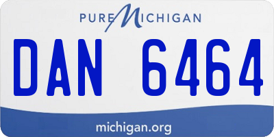 MI license plate DAN6464