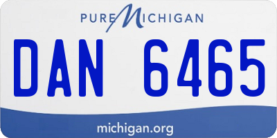 MI license plate DAN6465