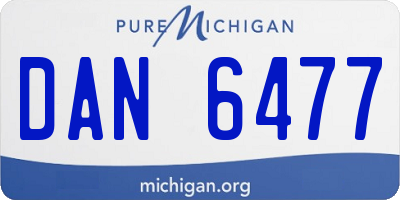 MI license plate DAN6477