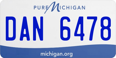 MI license plate DAN6478