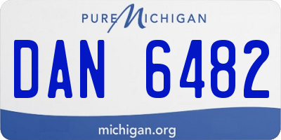 MI license plate DAN6482
