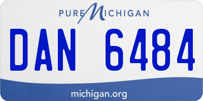 MI license plate DAN6484