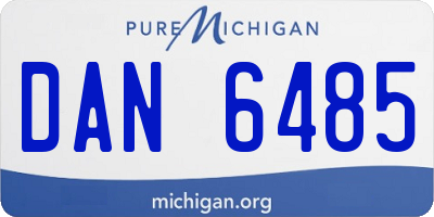 MI license plate DAN6485