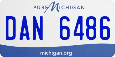MI license plate DAN6486