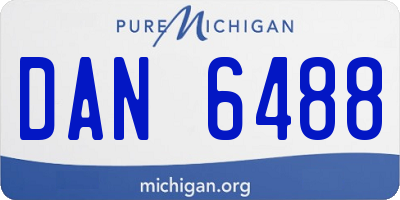 MI license plate DAN6488