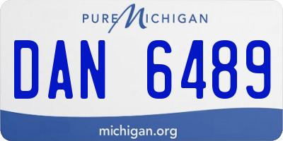 MI license plate DAN6489