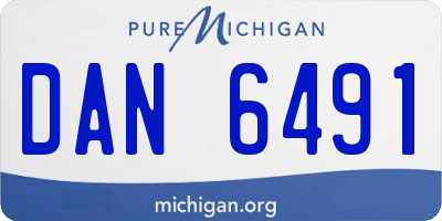 MI license plate DAN6491