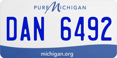 MI license plate DAN6492